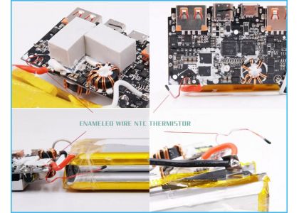 Application of enameled wire NTC thermistor