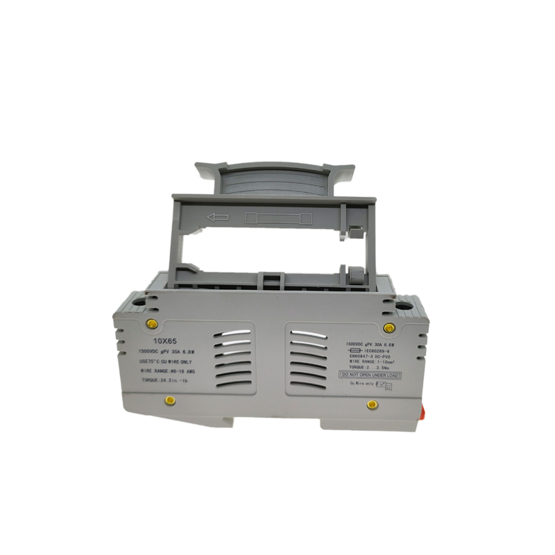 Din Rail Insert 1500VDC Solar PV Fuse Holder Box Block for 10x65mm Cartridge Fuse 2-35A