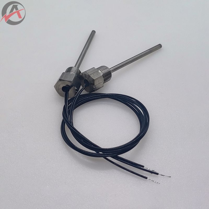 PT1000温度传感器B级铂电阻 1/8NPT螺纹不锈钢316 铁氟龙线1332
